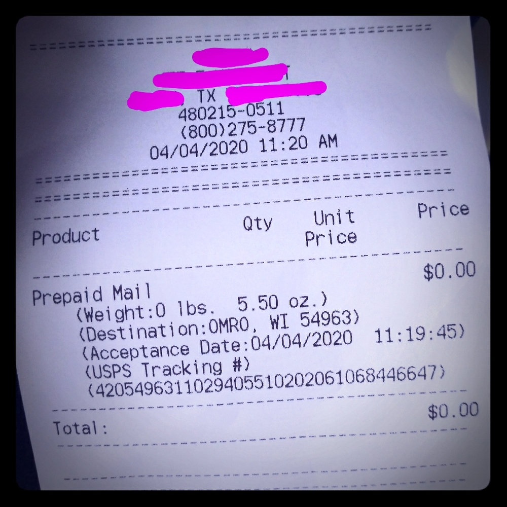 Shipped item